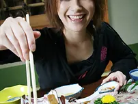 Sultry Oriental Woman Saori Idols Is Uncovering Naked Milk Cans And Softcore White G-Cable