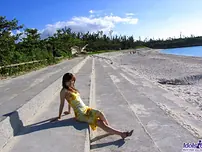 Japanese Teenager Female Yua Aida Is Looking Immensely Scorching In Her Yellow Dress And Tottaly Naked On Her Thick Bed