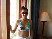 Indian chick is caught in her underwear while trying on different garments