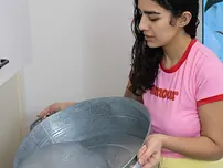 Stacked goddess Ayesha showcasing her splendid curves & fantastic thicket in the shower