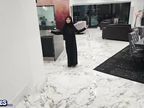 Kinky Arab stunner Crystal Rush takes a facial after insatiable POV plow-a-thon