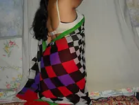 Overweight Indian dame Velamma Bhabhi showcases her funbags and cunt in a mask