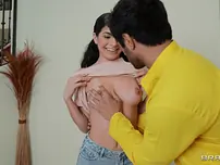 Stunning Indian honey with a yam-sized ass Jasmine Sherni rides a rock-rigid poke-stick