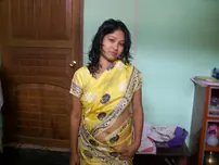 Indian wife changes apparel while pleasuring her spouse on sofa POV style