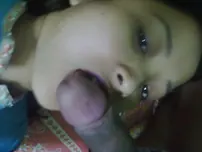Indian wife changes apparel while pleasuring her spouse on sofa POV style