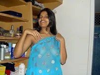 Desi housewife Aprita lets her boulder-possessor slide while posing non bare