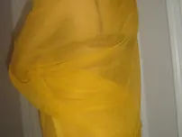 Lush Indian nymph lets out her sleekly-shaved vag and bum from a wrap