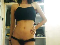 Indian woman models various items of garb and lingerie in non nude manner