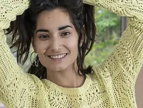 Chocolate-colored-haired honey Tiffany showcases off her smallish titties and her wooly muff