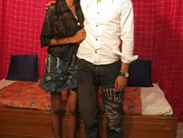 Thin Indian lady is unclothed bare before having her vulva tongued and spread