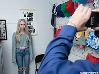 Nubile shoplifter Lily Larimar gets caught and screwed by a police officer