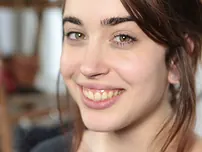 Wonderful inexperienced demonstrates her little baps & her sexy tat while nude