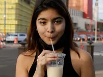 Unexperienced honey Hazel Heart shows her panties in public and heads bare at home