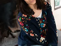 Mind-blowing dark haired in jeans Tiffany disrobes to display her irresistibly wooly cootchie