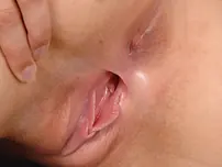 Blond Czech Keira Moon demonstrates her meaty bumpers and smoothly-shaven vulva in footwear