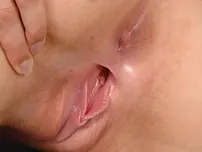 Blond Czech Keira Moon demonstrates her meaty bumpers and smoothly-shaven vulva in footwear