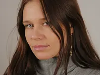 Slim teenager Mari unclothes and showcases her lil' fun bags and butt on a couch