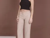 Black-haired COUGAR Lisa Glisten unveils her massive boobies and poses in high stilettos