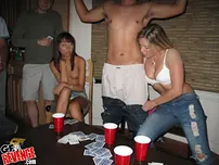 Promiscuous amateurs love a unclothe poker have fun turning into a groupsex