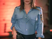 Policewoman Lana Roy and her guy mate plumb on a fucky-fucky sway after work