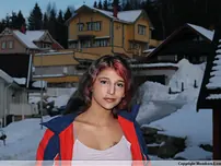 Wonderful Indian nubile poses on snow-facialed ground before going naked on a sofa