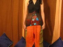 Sim Indian teenage gets downright nude with her hair in ponytails