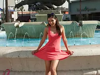 Nice youthful fledgling honey Vijaya Singh stretching her gams outdoors