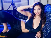 Uber-sexy Indian chick with a pretty face models sheer underpants