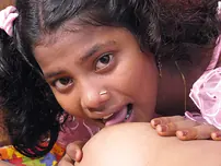 Indian lezzies tongue smooch before munching and playing muffs