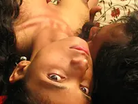 Indian lady has her hairless vagina dildoed before blowing a trunk