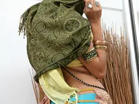 Totally clad Indian chick Yesica exposing her prohibited face