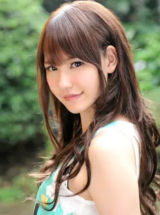 Dark-skinned-haired Asian doll Yui Uehara gives a blow-job and gets torn up by two jizz-shotguns