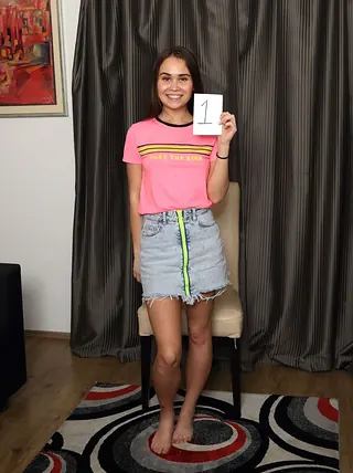 Blondie nubile Eveline Dellai unclothes down boldly