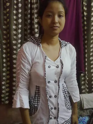 Nepalese damsel unveils innate jugs as she undresses to her underpants