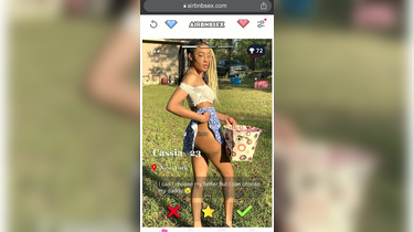 Ebony Babe Creampied in Public