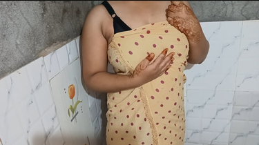 See superstar get steaming in the bathroom while getting her huge baps breast torn up