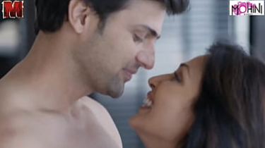 Witness Desi stunner Mohinibob and her Indian gf Mohinilaxmi get ruined by their amateur bf's ample hard-on in real Hindi audio