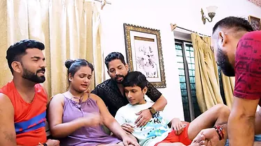 Desi nymph gets her taut vagina demolished by a nearby boyz gang in a hard-core gang-bang