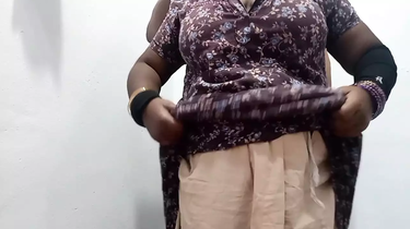 Desi Tamil Bhabhi learns how to plumb puss for step-step-brother's rod - POINT OF VIEW Tamil audio