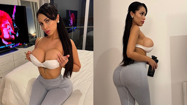 Step-sis Teases Step-brother with her perfect humungous hooter-sling-stuffers in steaming rubdown dream