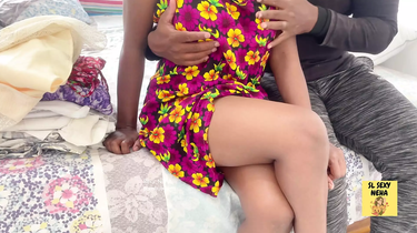 See this super hot & wild Sri Lankan wife with smallish globes & cock-squeezing gash get insatiable with her ex-bf in office