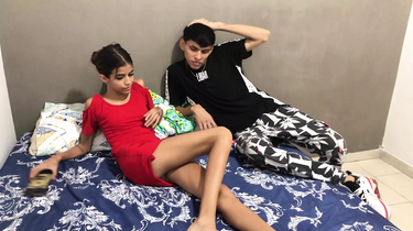 Observe how this super-naughty Indian stepsister gets caught and pummeled rigid by stepbrother's fat man rod