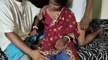 Bhabhi Cheating with husband gets tucked by her step-brutha and his acquaintance in Indian Uber-adorable movie