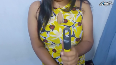 Sri Lankan stunner with giant jugs gets her hatch and cunt plunged by a immense trunk
