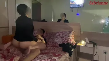 Sabrianne and her ex's pal share a apartment and make him jealous with their ginormous booties