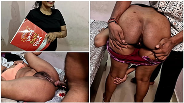 Naveen's big tits and dirty talk get her schoolgirl ass drilled from behind