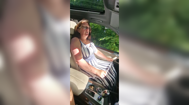 British chick with big tits gets fucked hard in the car by a stranger