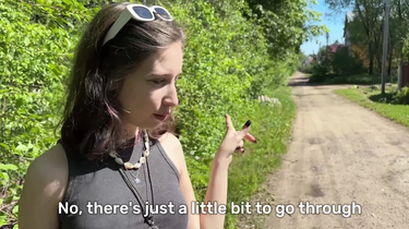 Pounded by a horny stranger on the street - Russian amateur babe gets pounded in POV