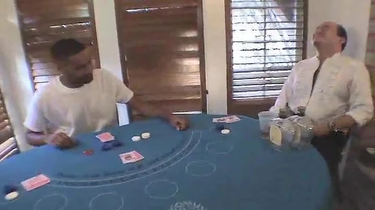 Kinky role play: Husband & Wifey deepthroating and fucking a blonde ebony slut, Skunk Riley, who loves to suck and