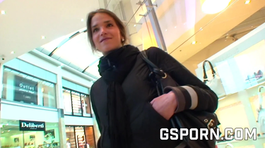 Silvie Delux gets down and dirty with two hung studs in a mall bathroom